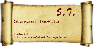 Stenczel Teofila névjegykártya